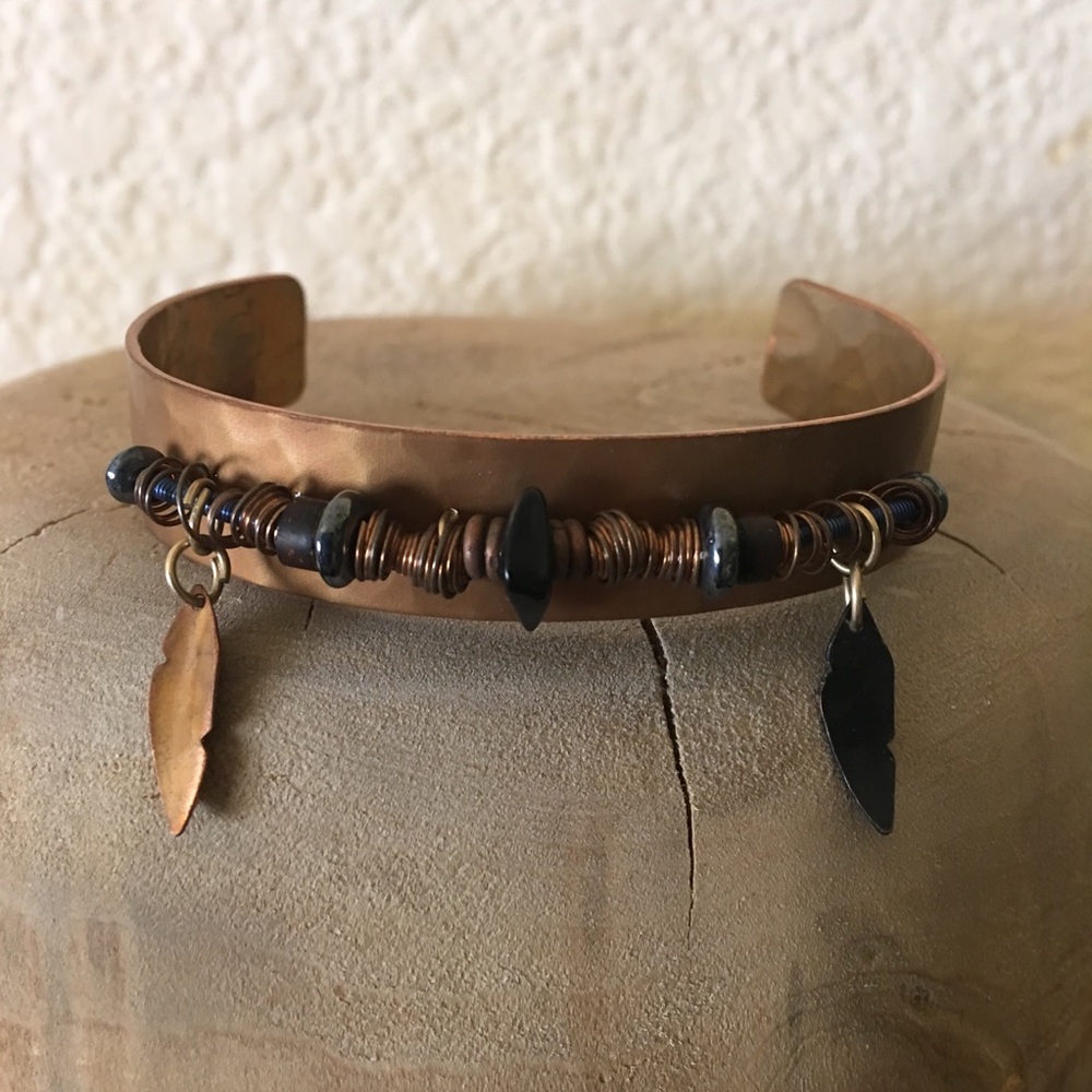 Vintage Holly Yashi Handmade Copper Cuff Bracelet